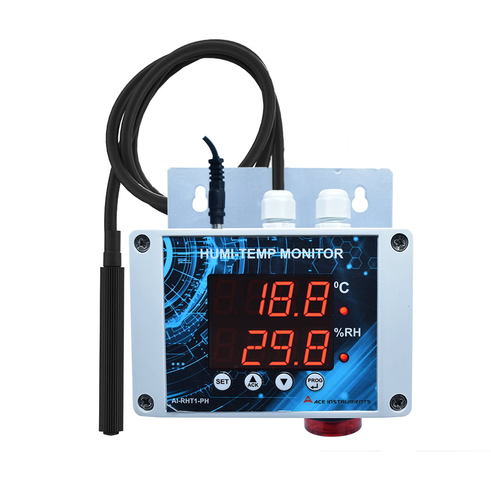 Server Room Temperature and Humidity Monitor Along with Calibration  Certificate + 12 Months Warranty by INSTRUKART (Basic RHTXAce External)